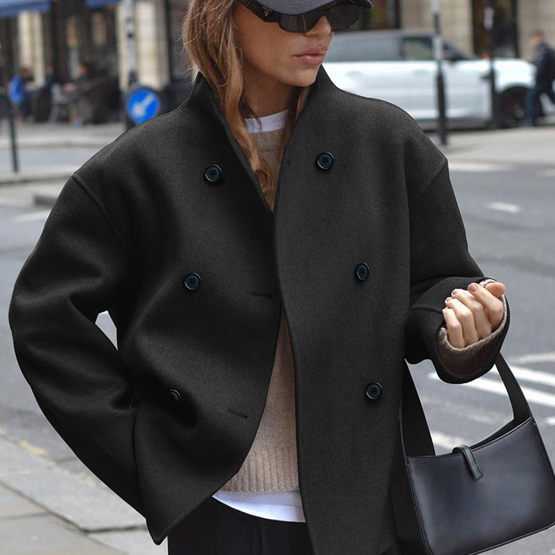 VINTAGE V-NECK WOOL COAT