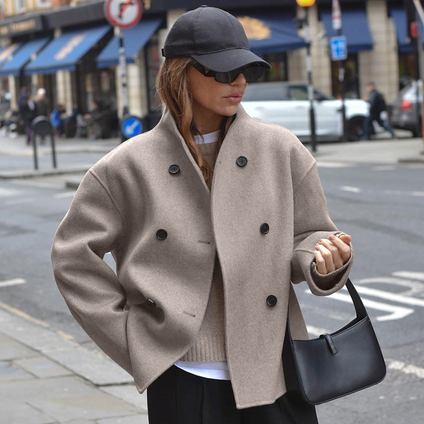 VINTAGE V-NECK WOOL COAT