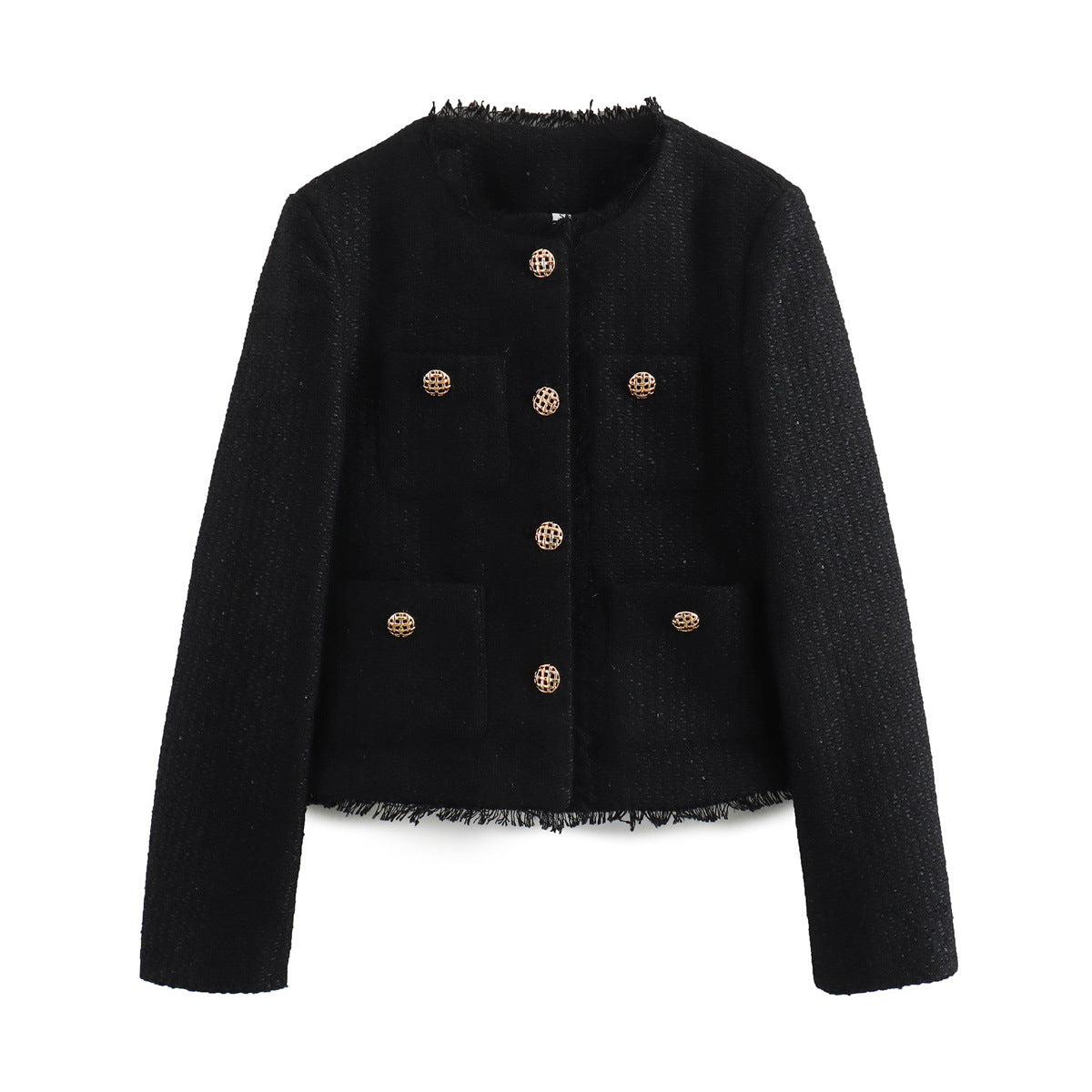 WOOLEN SOLID SHORT COAT