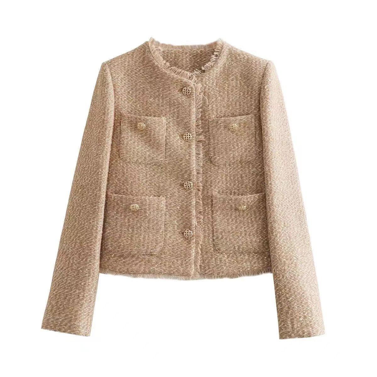 WOOLEN SOLID SHORT COAT